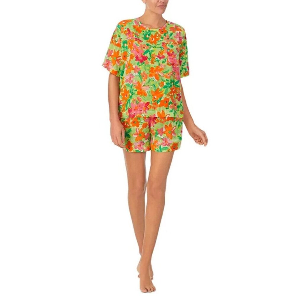 SANCTUARY Women's 2-Pc. Floral‎ Satin Boxer Pajamas Set